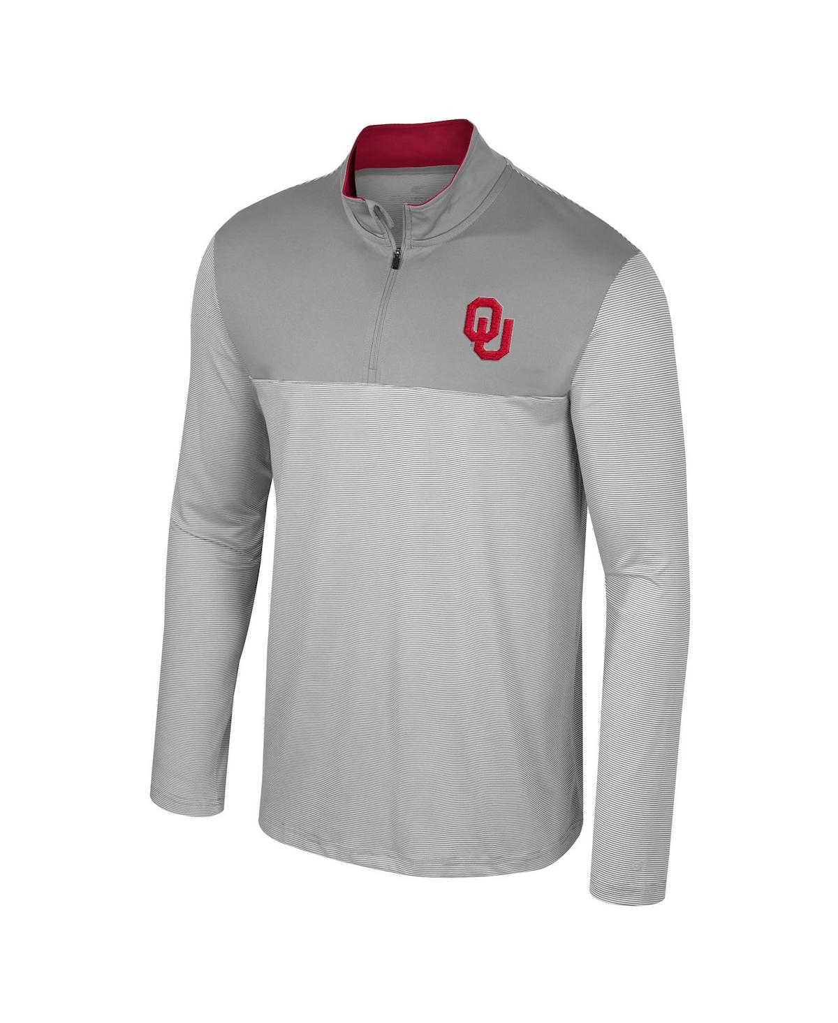 Colosseum Gray Rutgers Scarlet Knights Tuck Quarter-zip Top In Gray