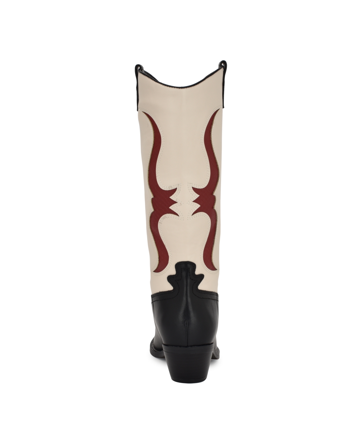 Nine West Women's Cwyft Pointy Toe Western Boots - Cream Multi