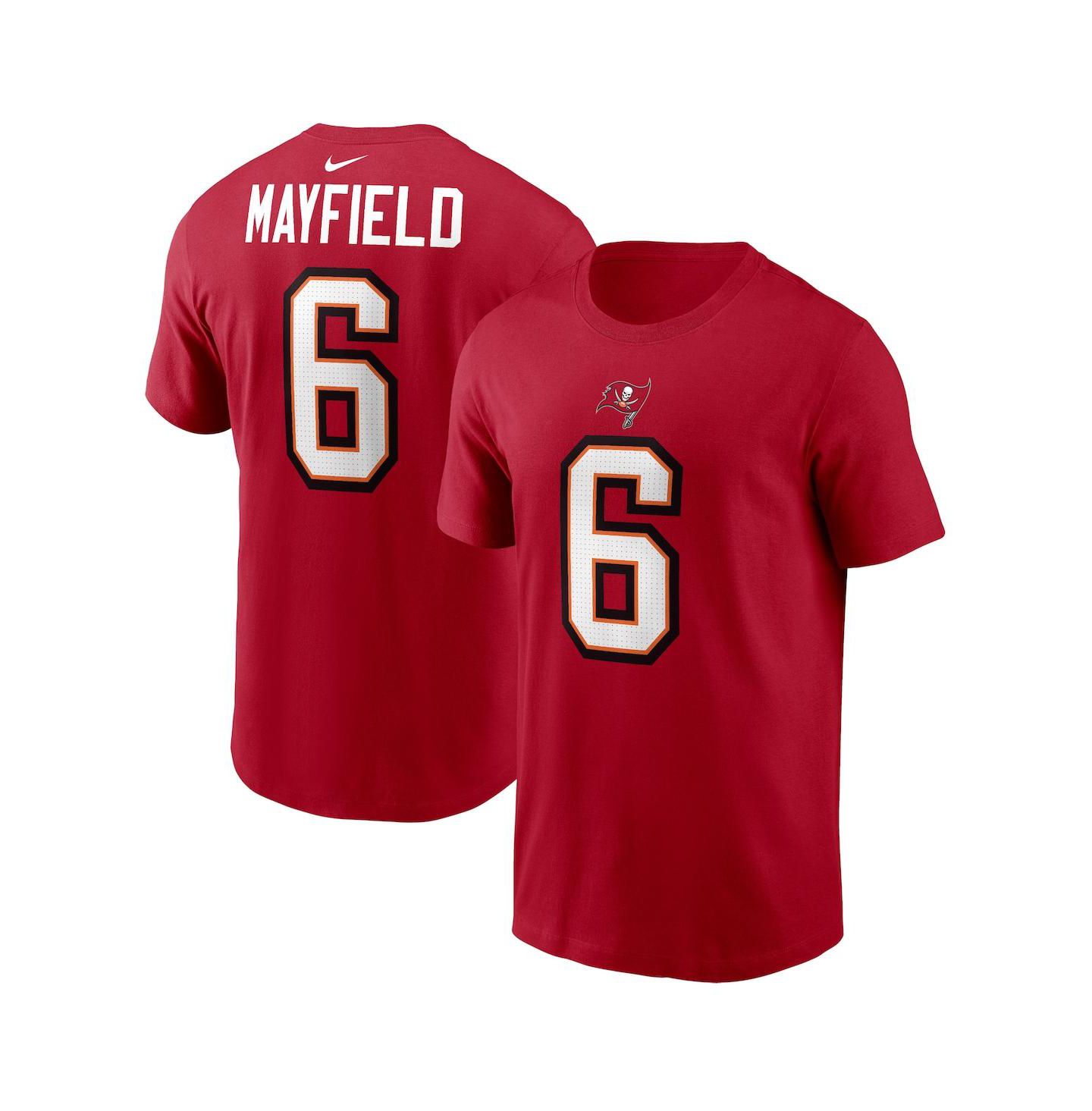 Мужская футболка Nike Baker Mayfield Red Tampa Bay Buccaneers Player Name & Number — фото 1