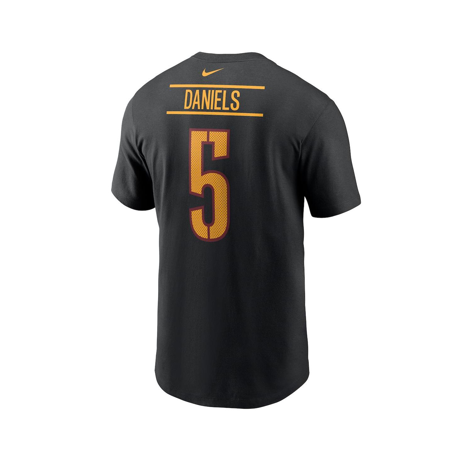 Men's Jayden Daniels Black Washington Commanders 2024 NFL Draft Player Name & Number T-Shirt