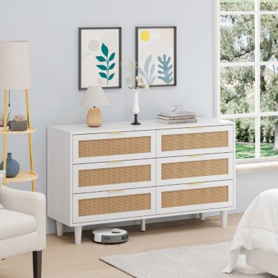 Stylish Rattan Dresser with Ample Storage and Modern Design