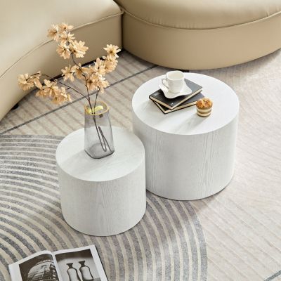MDF Side/Coffee/End Table Set of 2 with Veneer