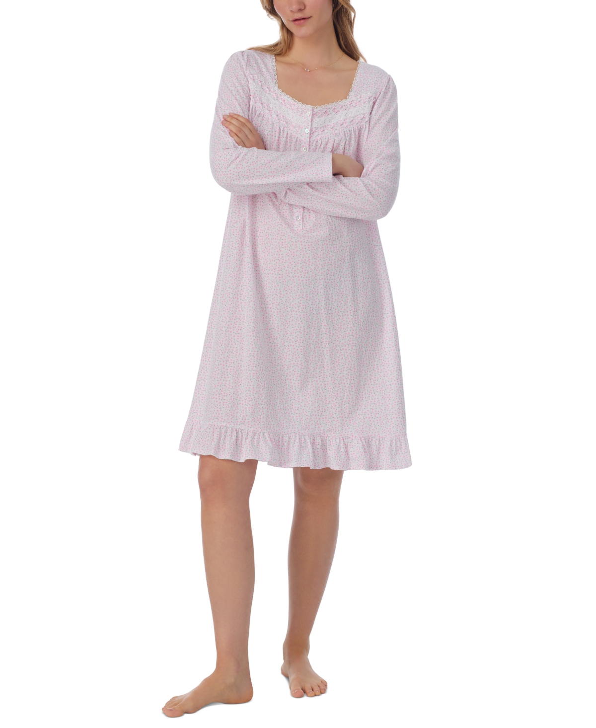 Eileen West Women's Cotton Ditsy Floral Nightgown