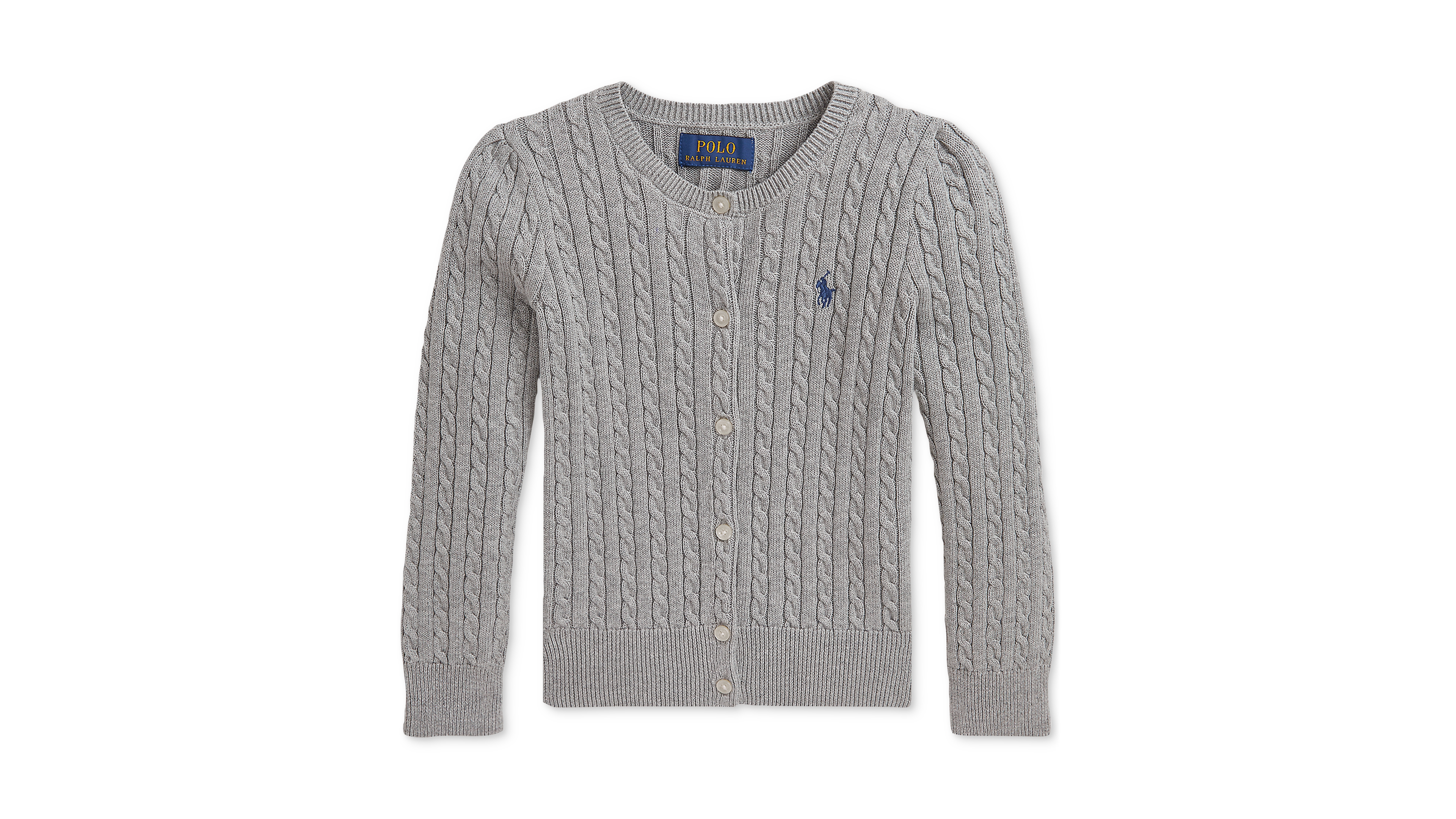 Polo Ralph Lauren Toddler And Little Girls Mini-Cable Cotton Cardigan