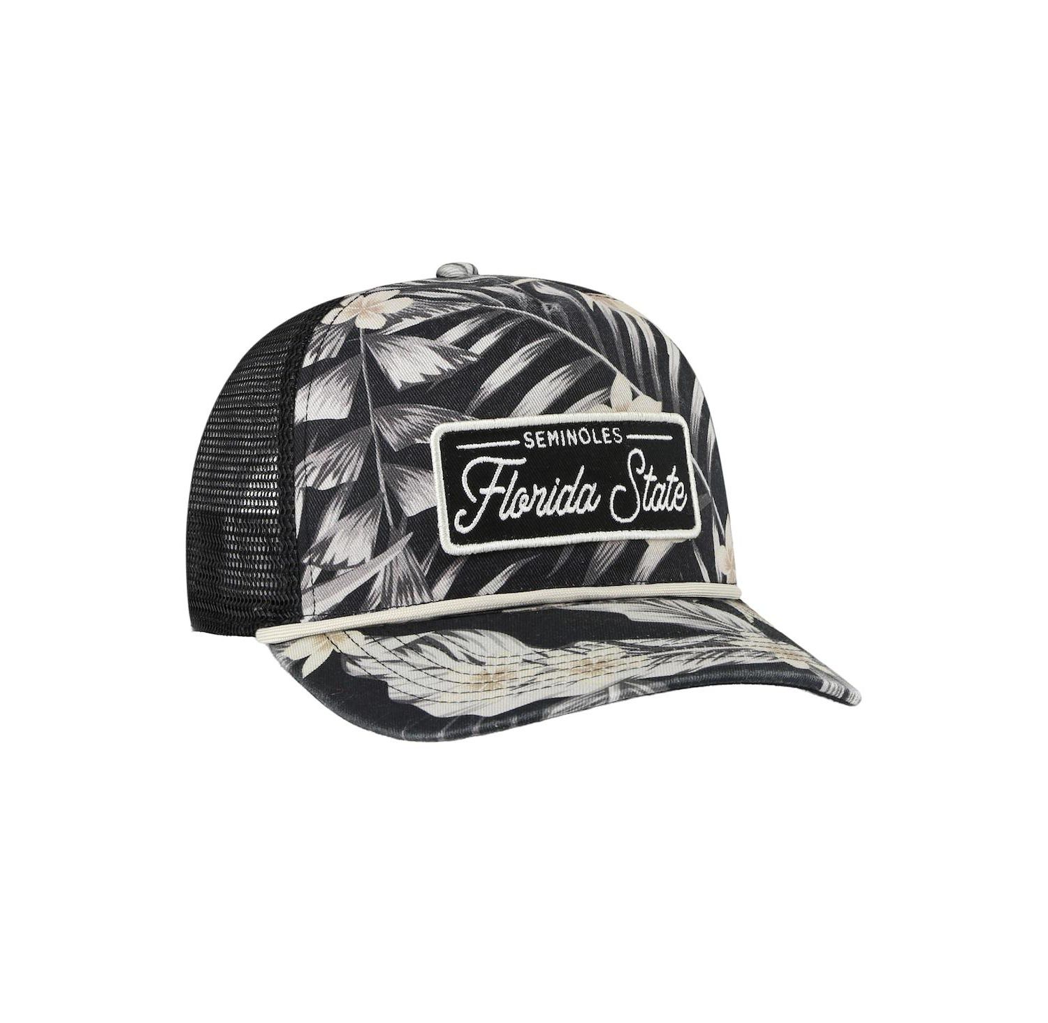 Men's Black Florida State Seminoles Tropicalia Hitch Adjustable Hat