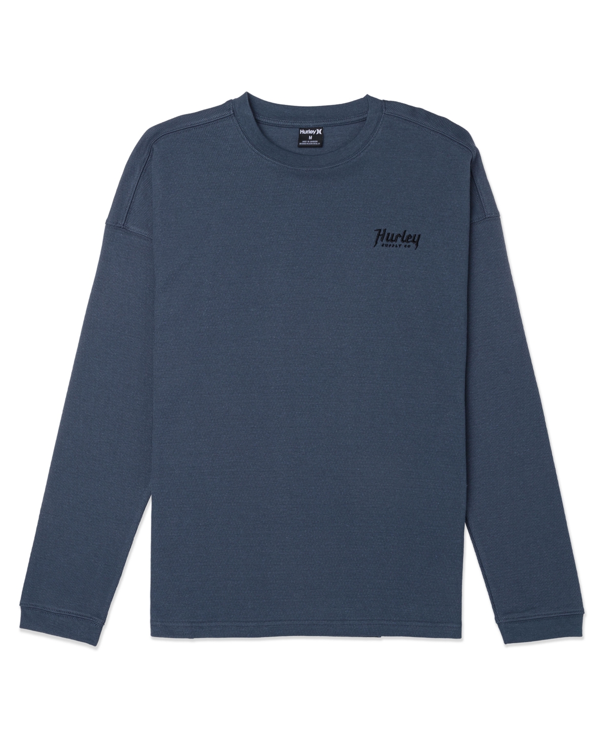Hurley Men s Tradesman Thermal Long Sleeve Crew T Shirt Pebble Smart Closet