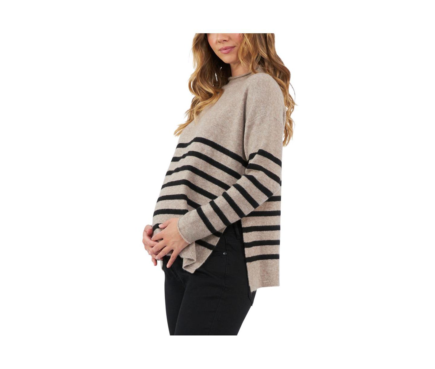 Трикотажная одежда для кормящих Ripe Maternity Gerrie для беременных, цвет: Мокко / Чёрный — фото 3