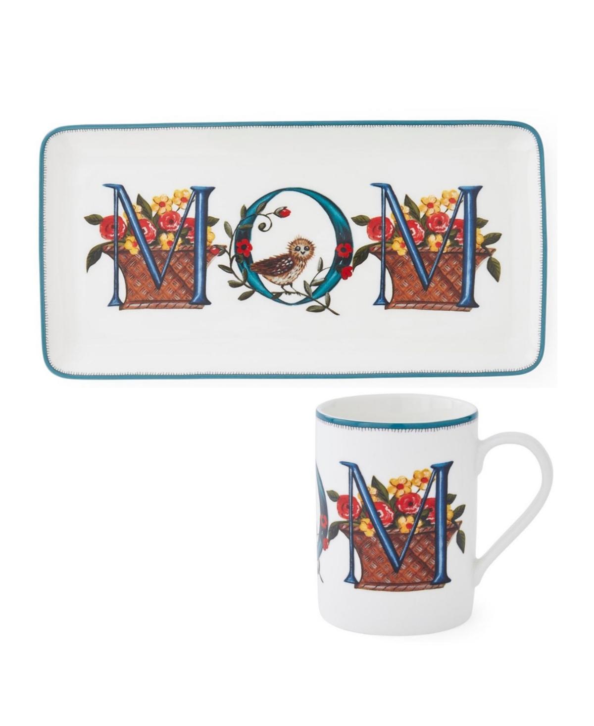 Kit Kemp For Spode Mom Tray & Mug Set In Assorted Colors