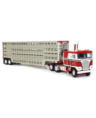 DCP 1/64 Kenworth K100 COE Flattop w/ 45ft Vintage Wilson Livestock Trailer, Koppes Truck Line