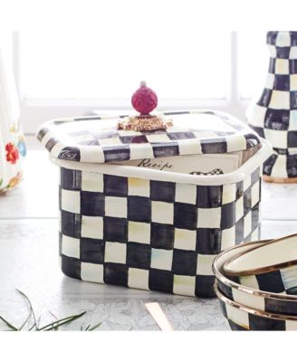 Courtly Check Recipe Box