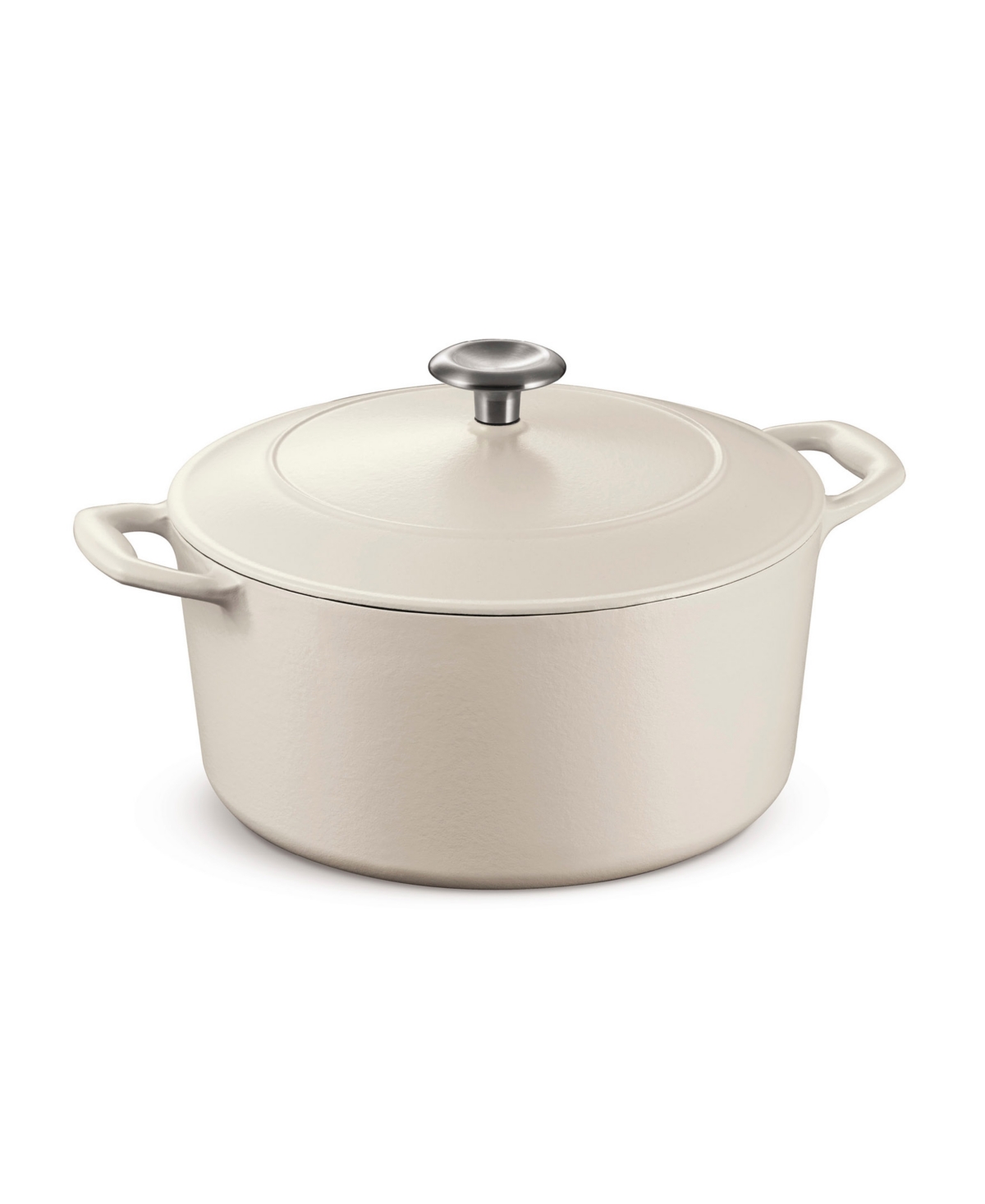 Tramontina Ceramic Coated Cast Iron 5.5 Qt Round Dutch Oven In Matte White