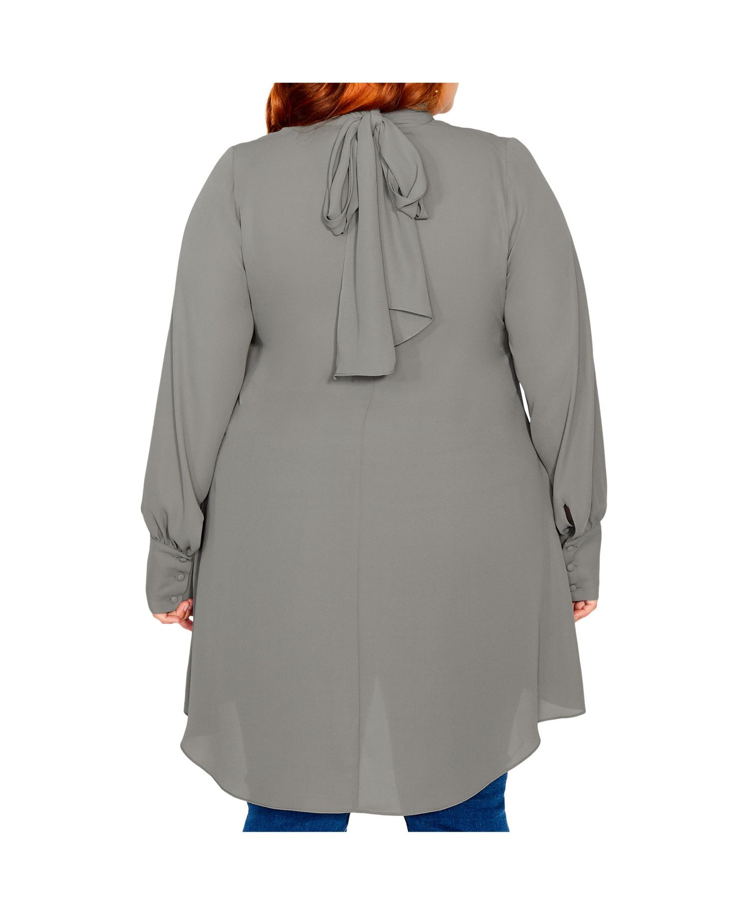 Women's Neck Tie Tunic Top