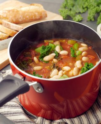 Porcelain Enamel Heavy Gauge Aluminum Non Stick 11 Piece Cookware Set