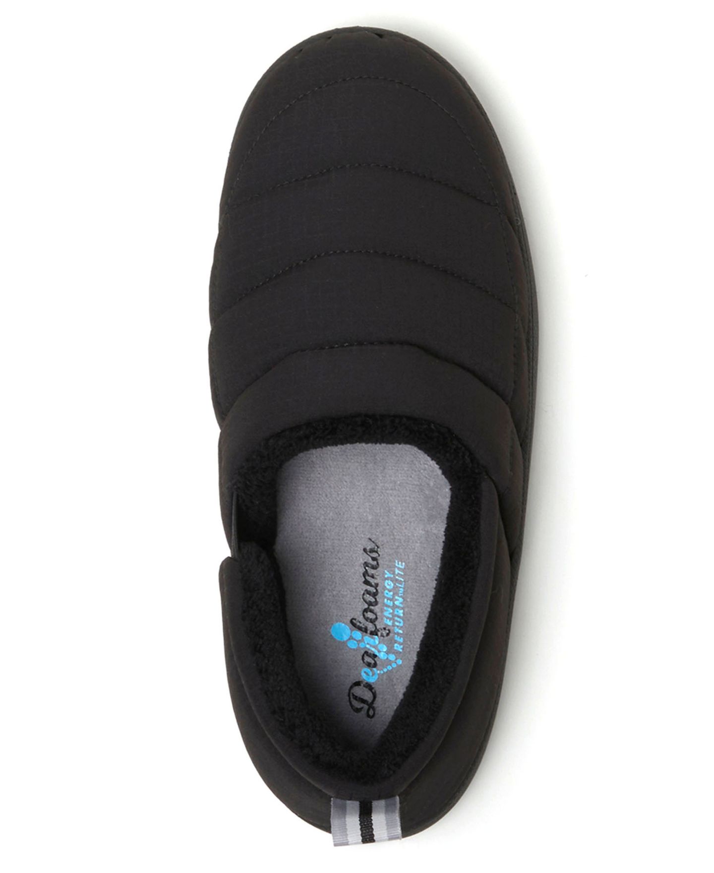 Женские тапочки Dearfoams Fern Ripstop Closed Back House Slipper, цвет: Чёрный — фото 12