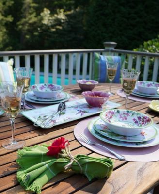 Hummingbirds Melamine Dinner Plates, Set of 6