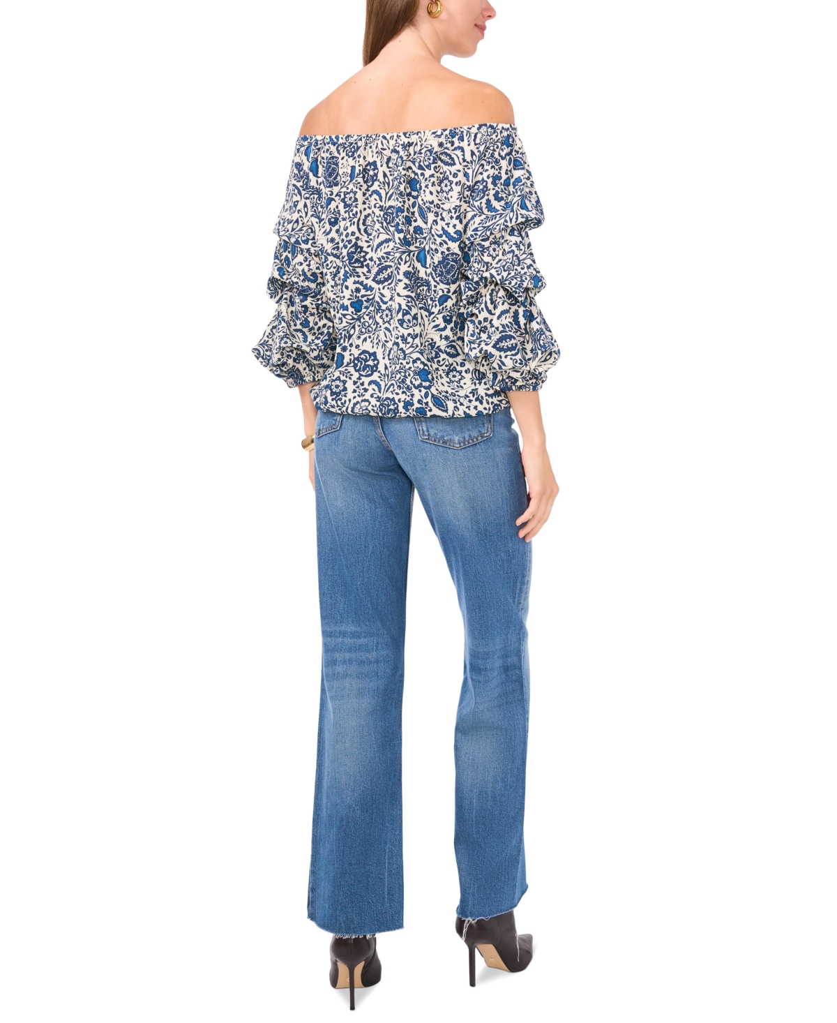 Vince Camuto Women's Off-The-Shoulder Floral-Print Top