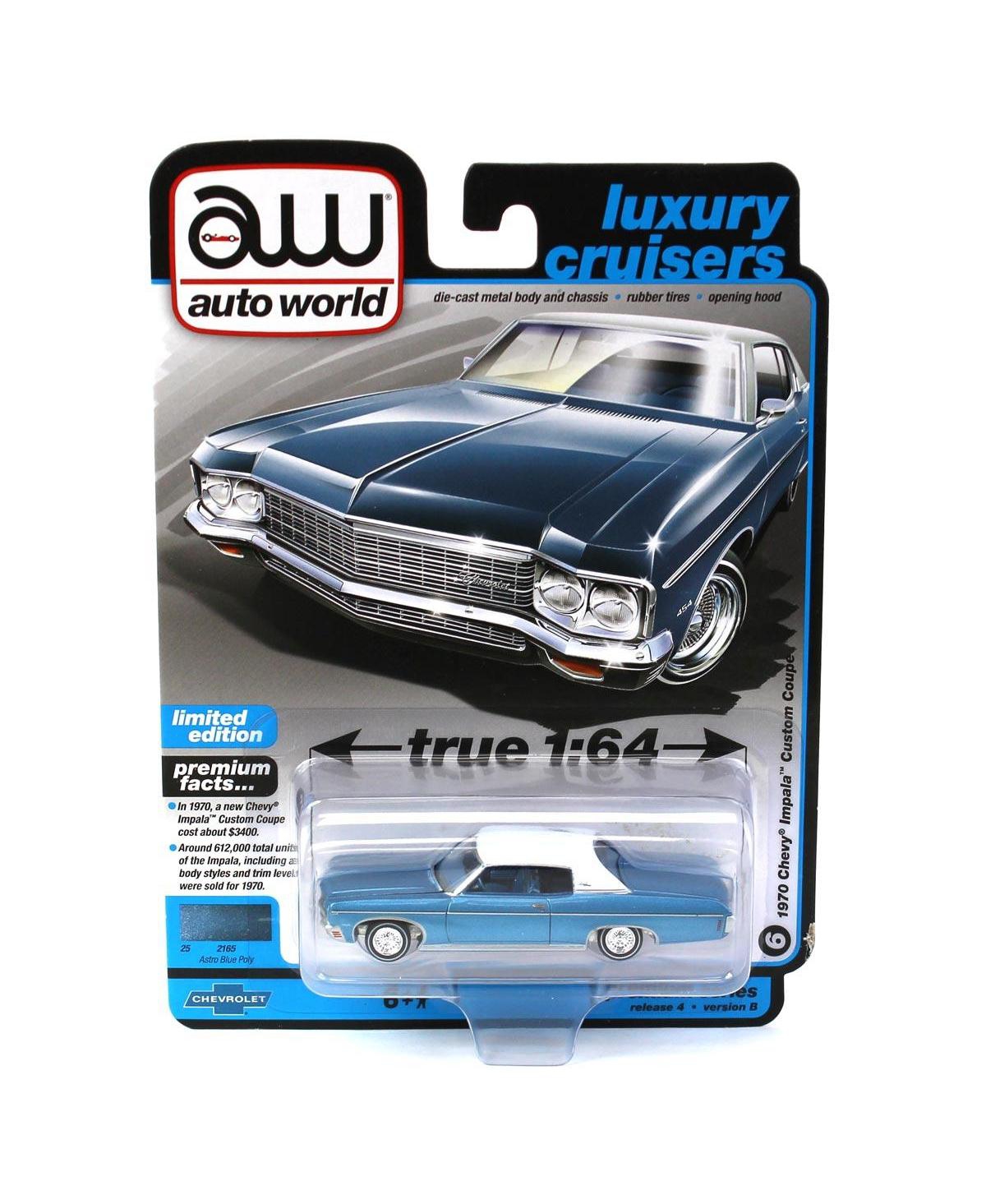 Auto World 1/64 2022 Release 4B, Luxury Cruisers - 1970 Chevrolet Impala, Astro- Blue
