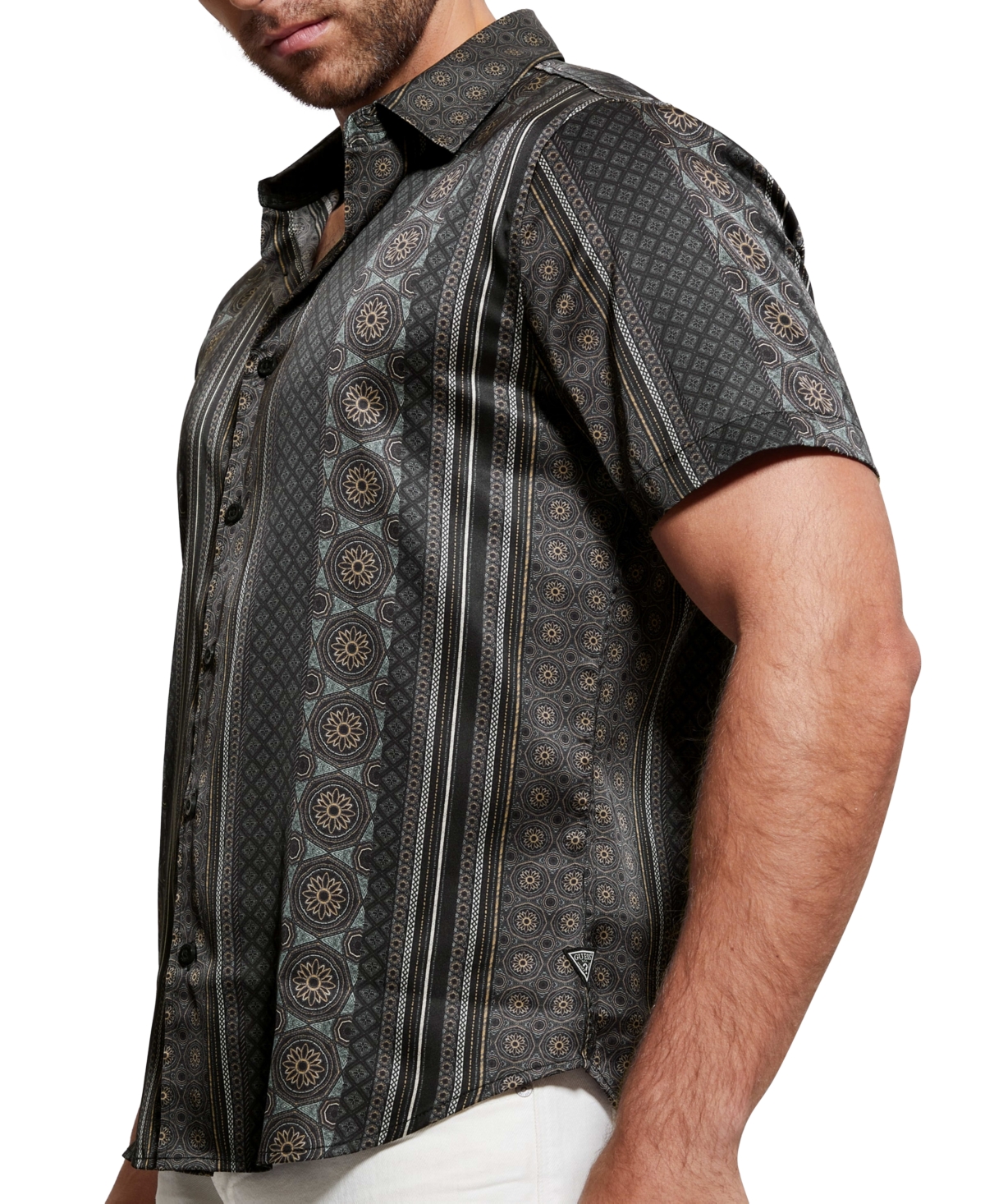 Guess Men's Mosaic Stripe Shirt