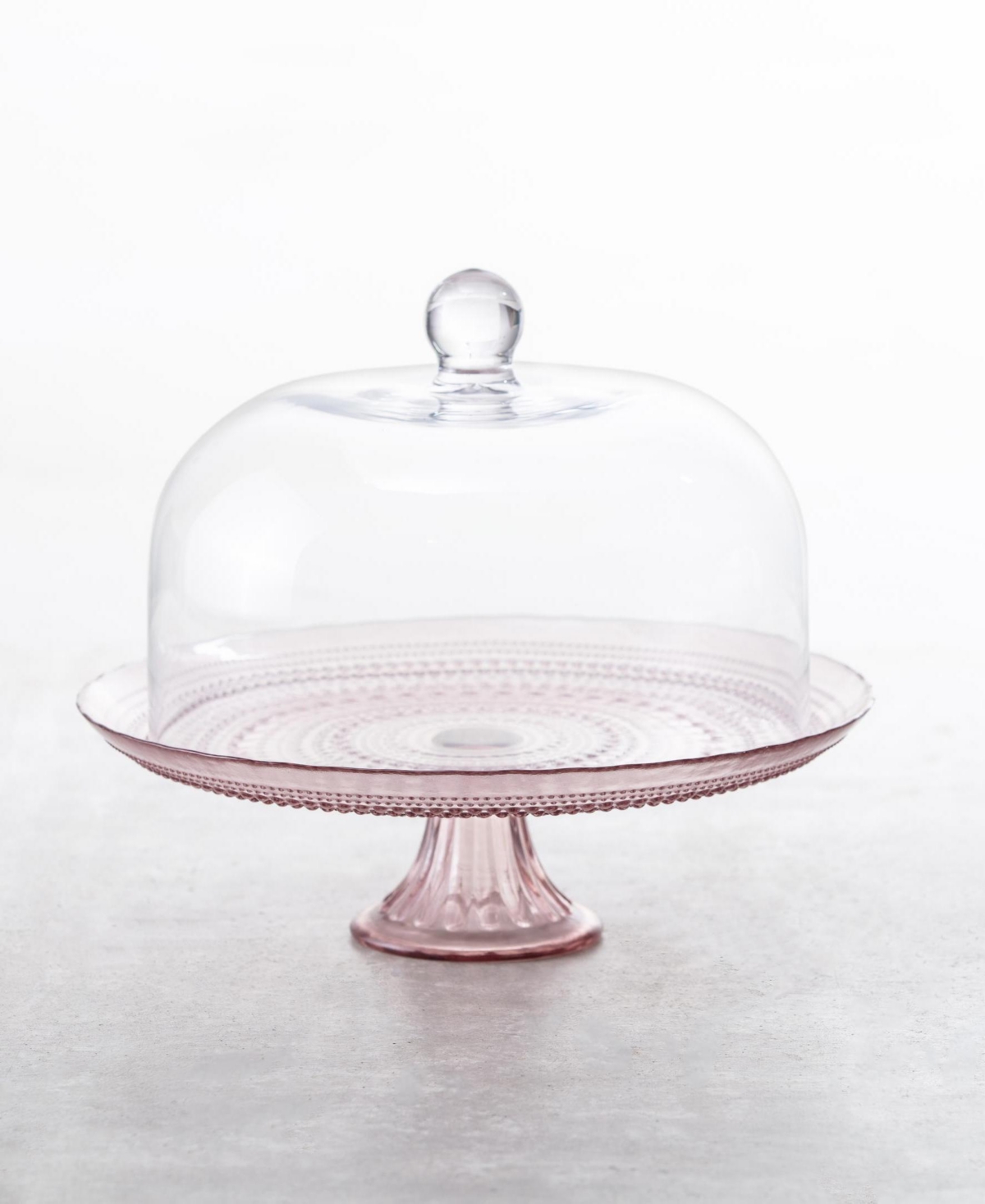 Fortessa Jupiter Pink 13" Cake Stand And Dome Set In Pink