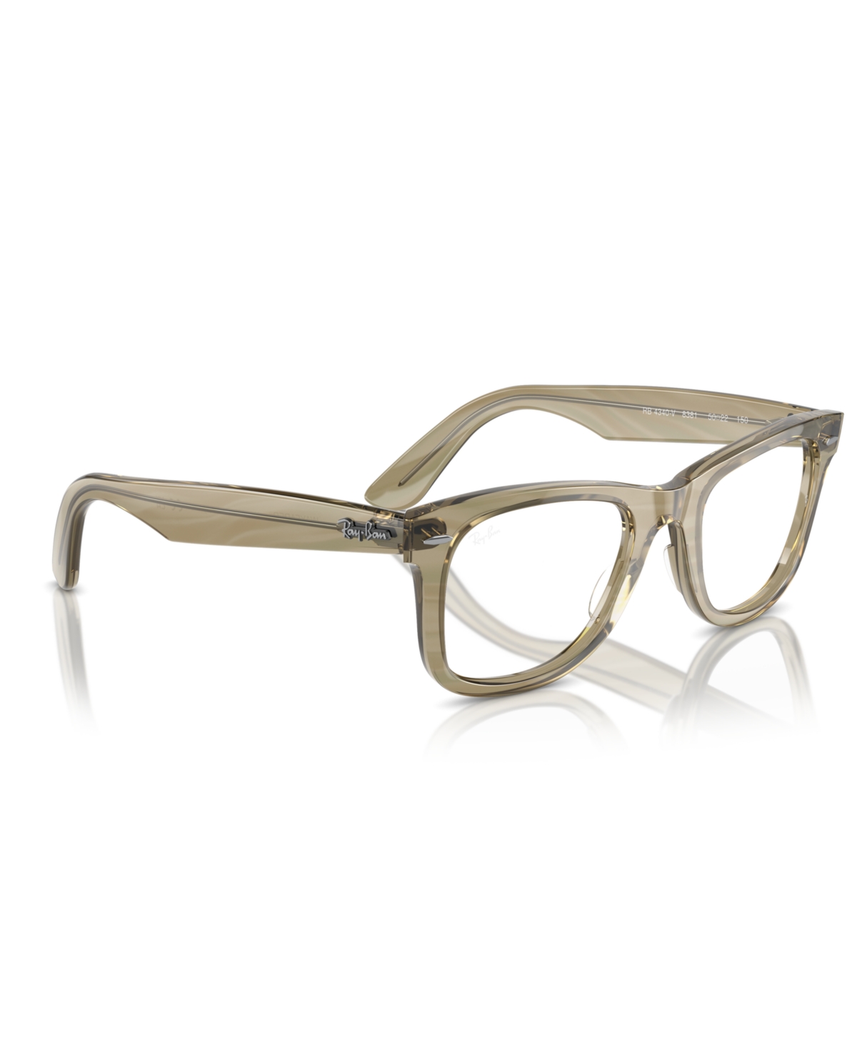 Shop Ray Ban Unisex Eyeglasses, Rb4340v In Photo Striped Light Blue