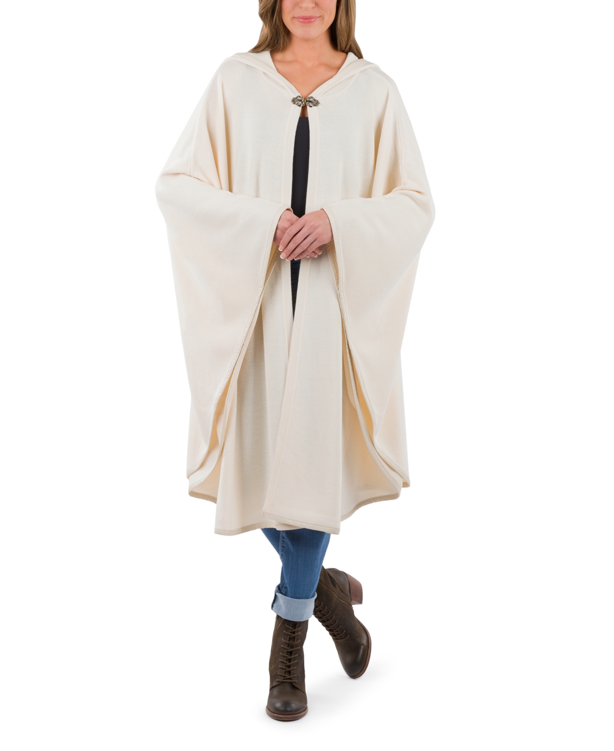 Patricia Nash Women's Hooded Cape with Clasp