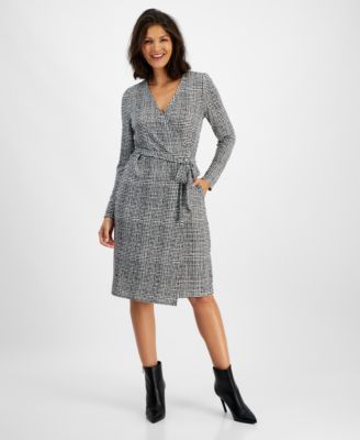 Women s Long Sleeve Wrap Dress Created for Macy s