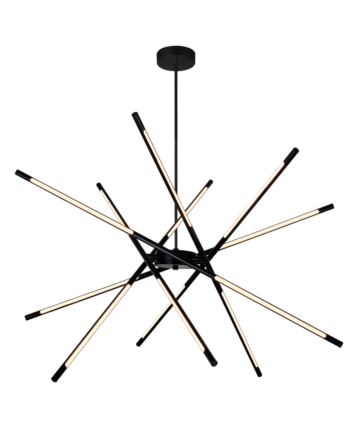 Shop Cwi Lighting Oskil Led Integrated Chandelier In Black