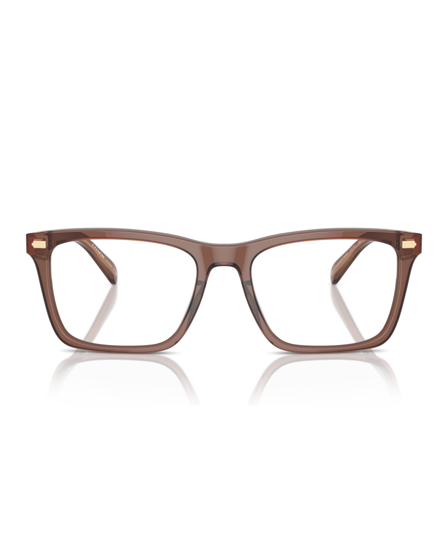 Мужские очки COACH Man Square Plastic HC6238U Eyeglasses, цвет: Прозрачный пекан — фото 2