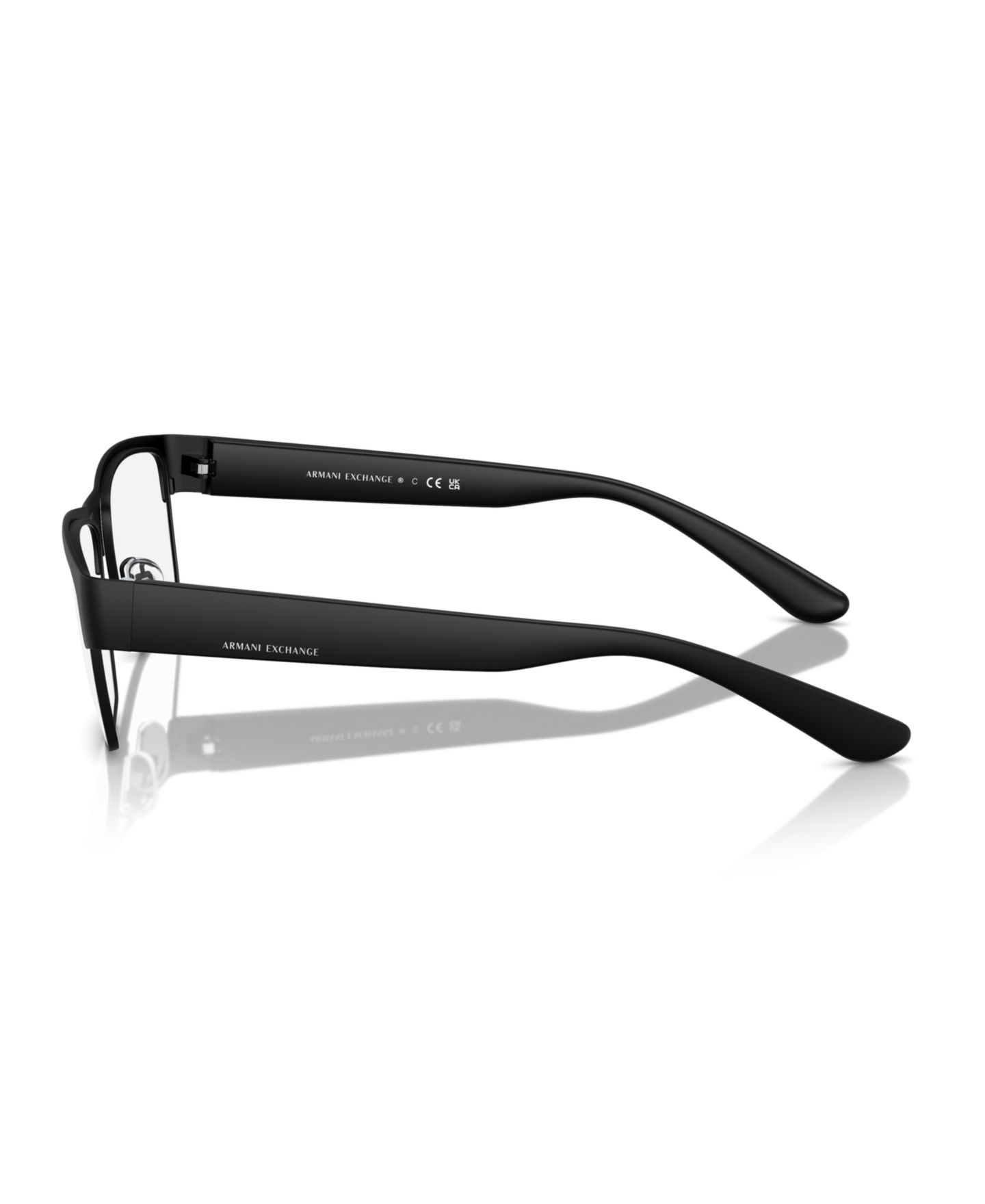 Мужские очки Armani Exchange Man Rectangle Metal AX1065 Eyeglasses, цвет: Матовый чёрный — фото 4