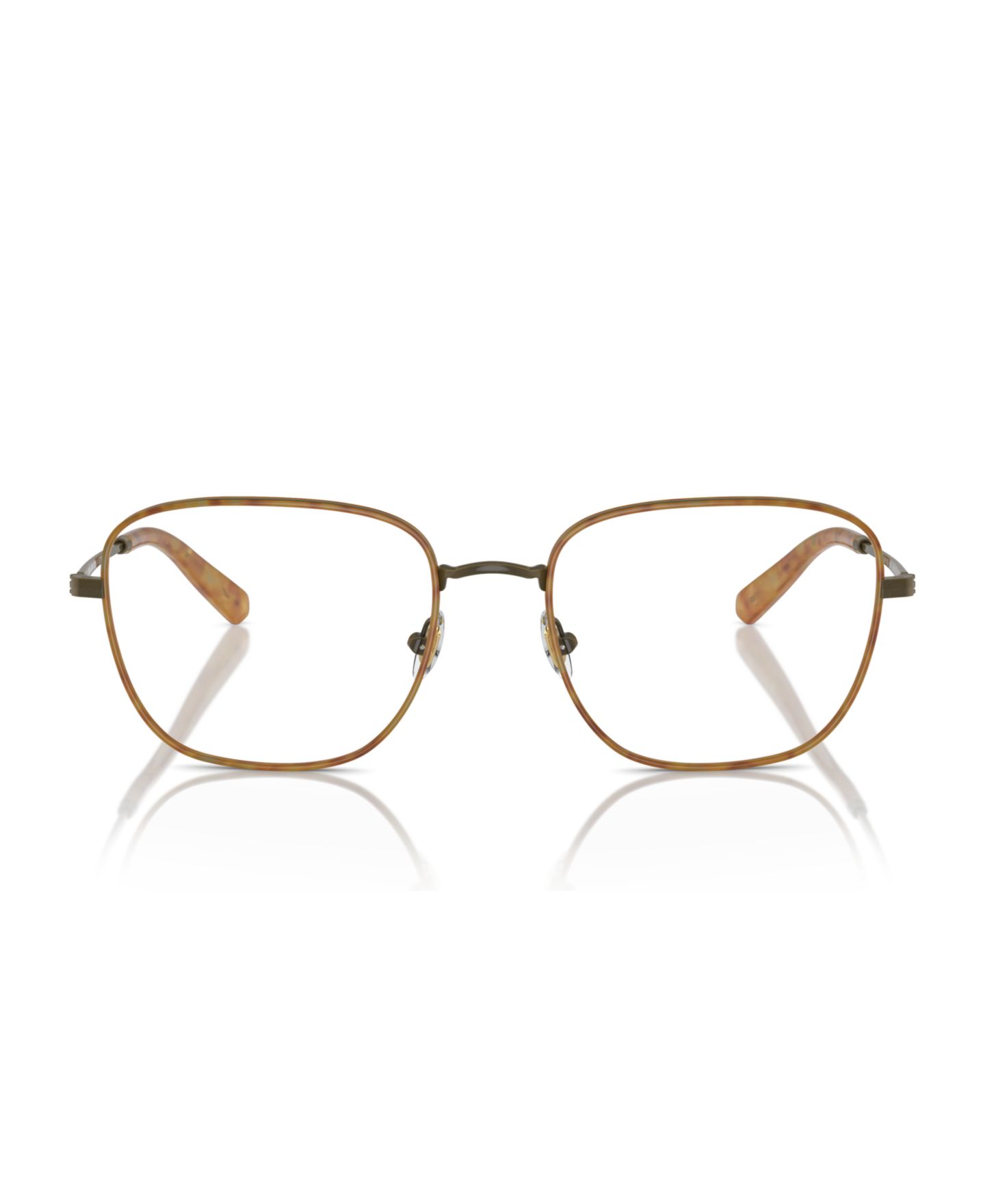 Мужские очки Brooks Brothers Man Square Metal BB1115J Eyeglasses, цвет: Состаренный золотой — фото 1