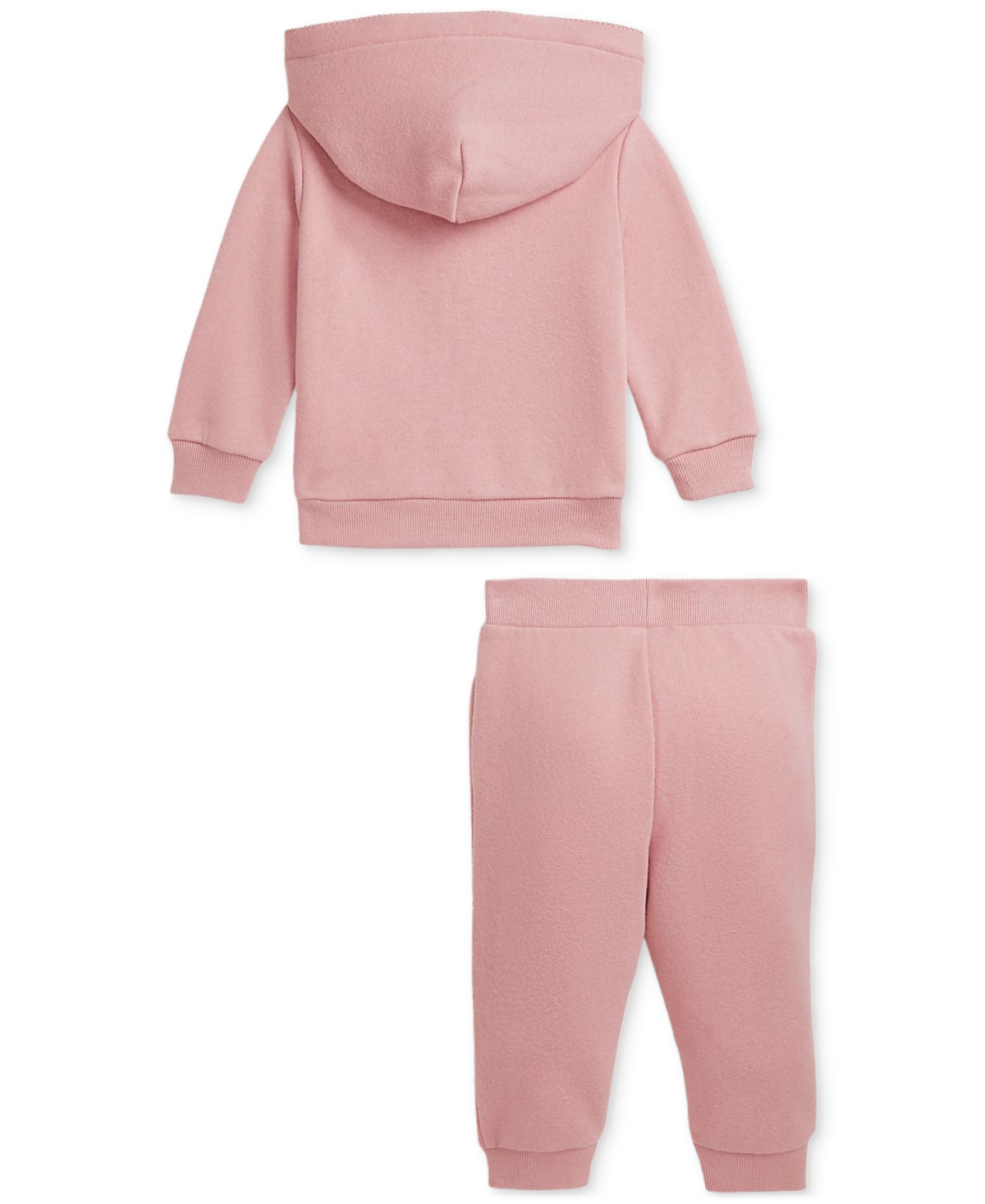 Polo Ralph Lauren Baby Girls Zip-Up Hoodie & Pants, 2 Piece Set