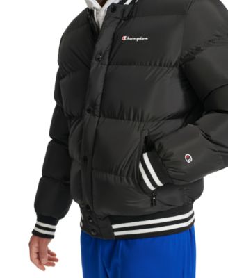 Men's Quilted Full-Zip Varsity Puffer Jacket