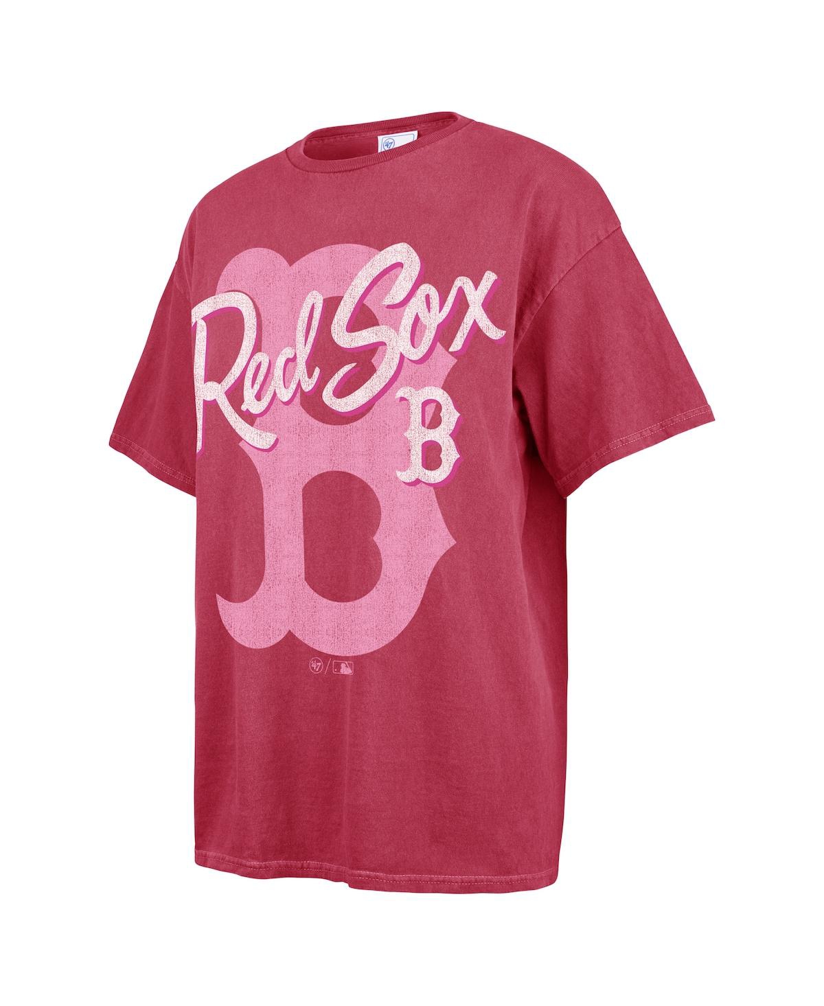 47 BRAND 47 BRAND WOMEN'S PINK BOSTON RED SOX DOPAMINE TRADITION T-SHIRT 