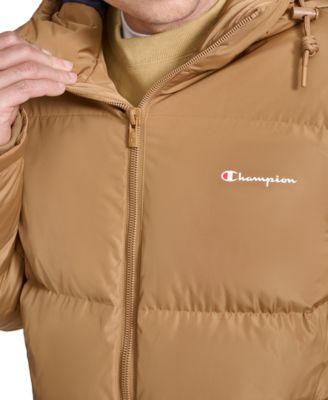 Men's Quilted Full-Zip Hooded Puffer Jacket 