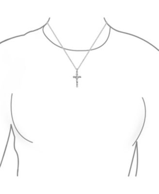 Christian Catholic Religious Jesus Inri Crucifix Cross Pendant Necklace Sterling Silver 1.25 Inch