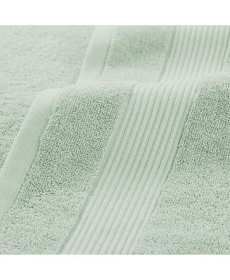 600 GSM Ringspun Cotton 6-Piece Bathroom Towel Set with Striped Dobby Border