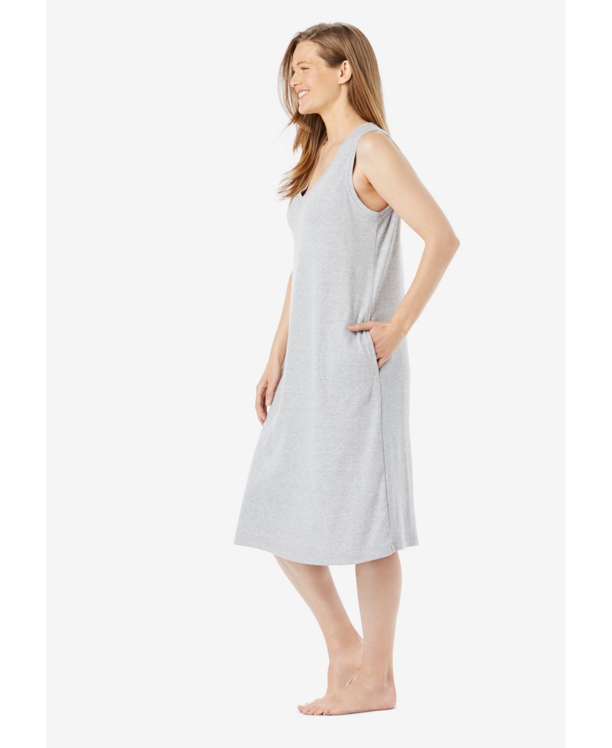Dreams & Co. Women's Trapeze V-Neck Short Lounger