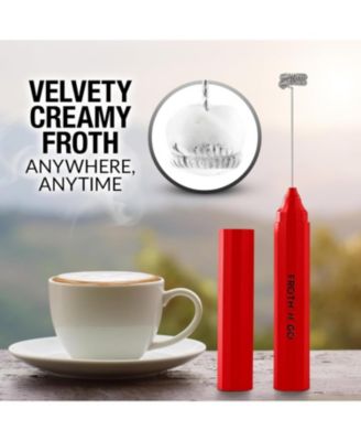 Froth N Go Rechargeable Milk Frother with Case for Lattes