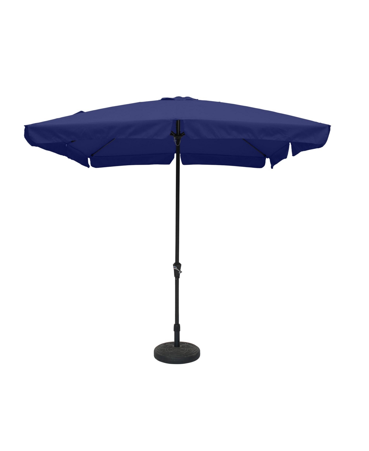 8 ft. x 10 ft. Square Crank Design Skirt with Skylight Outdoor Market Umbrella With Base Stand Included - Red