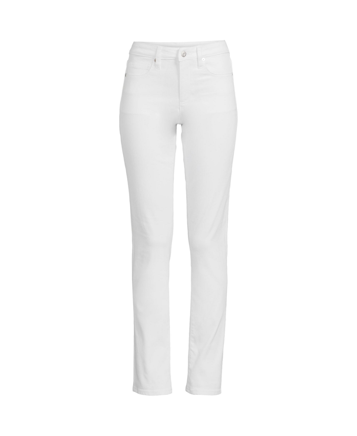 Lands' End Women's Mid Rise Straight Leg Jeans
