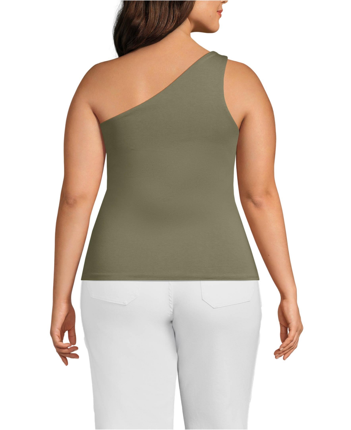 Lands' End Plus Slender One Shoulder Top