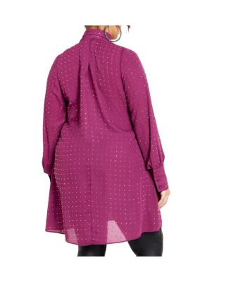 Plus Size Nailhead Tunic Top