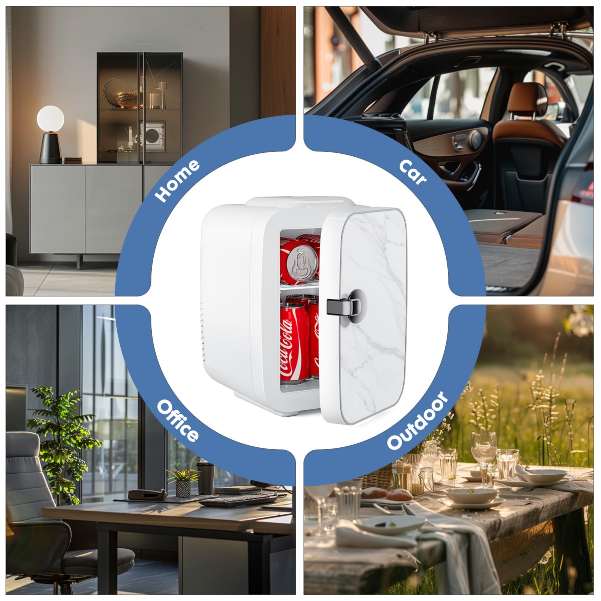 Streamdale Furniture Versatile Mini Fridge Compact, Portable, and Temperature-Adjustable for On-the-Go and Home Use