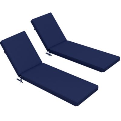 2 Lounge Chair Cushions, 72"x21"x3" Replacement Cushions,
