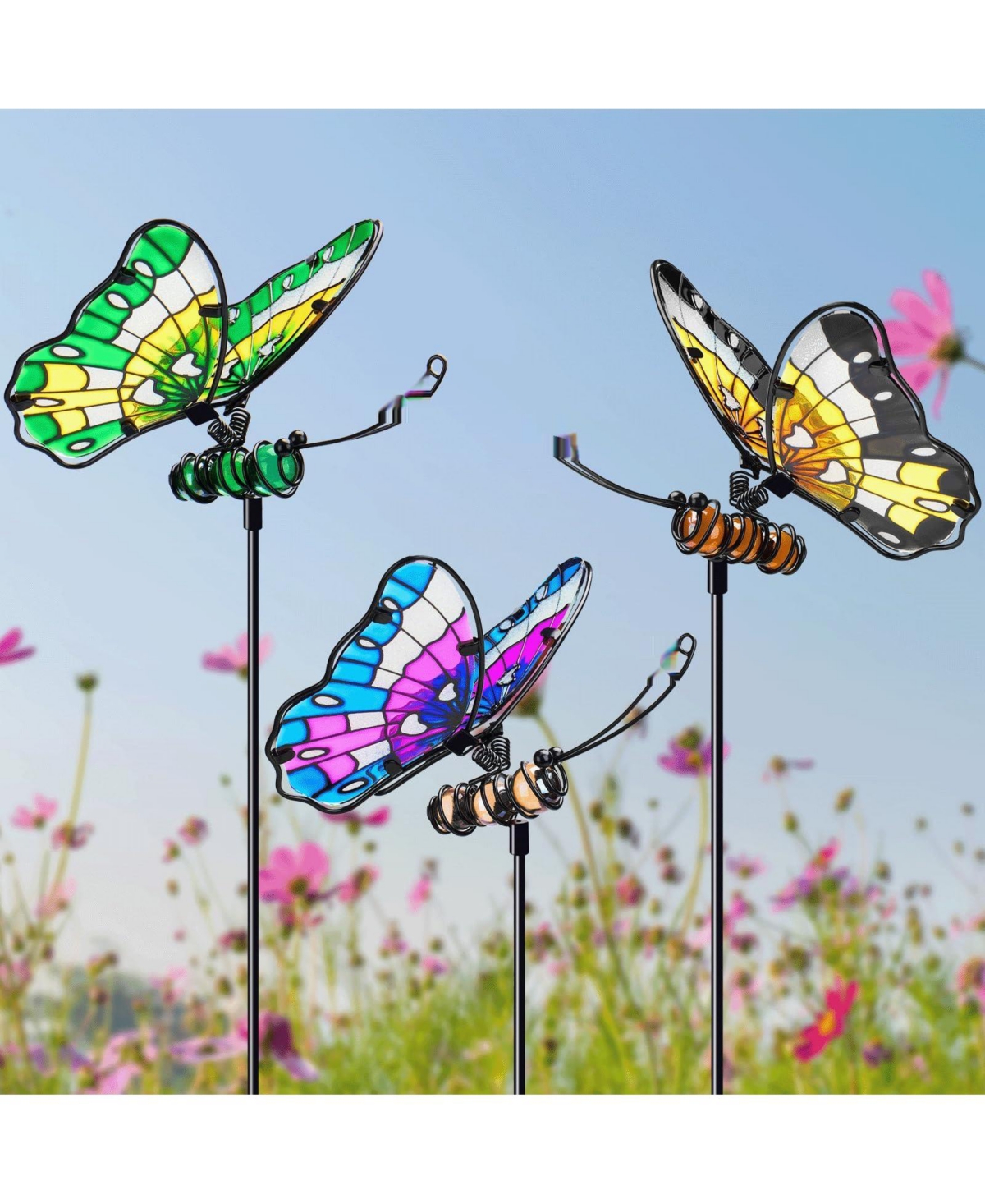 Butterfly Stakes: Glow-in-Dark Garden Art - Assorted