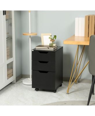 3 Drawer File Cabinet Storage Organizer W/ Caster Wheels