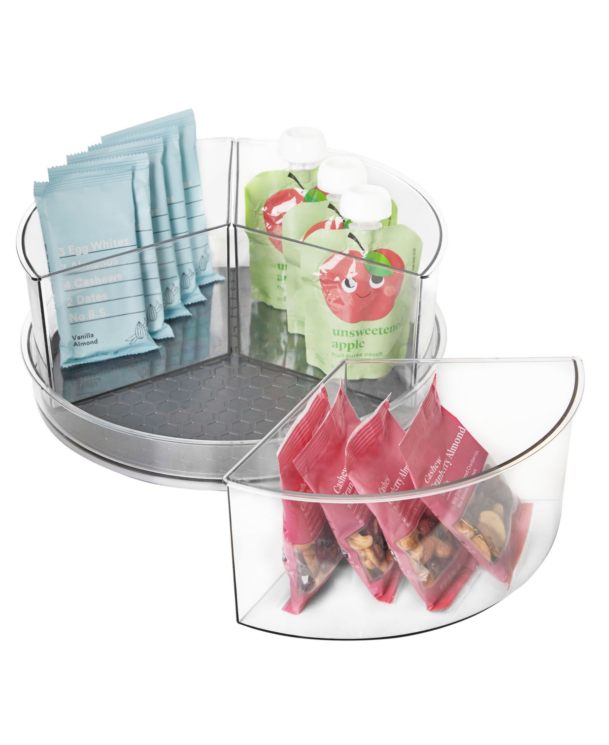Tovolo Hexa 3 Part Lazy Susan With Removable Bins 11" In Gray