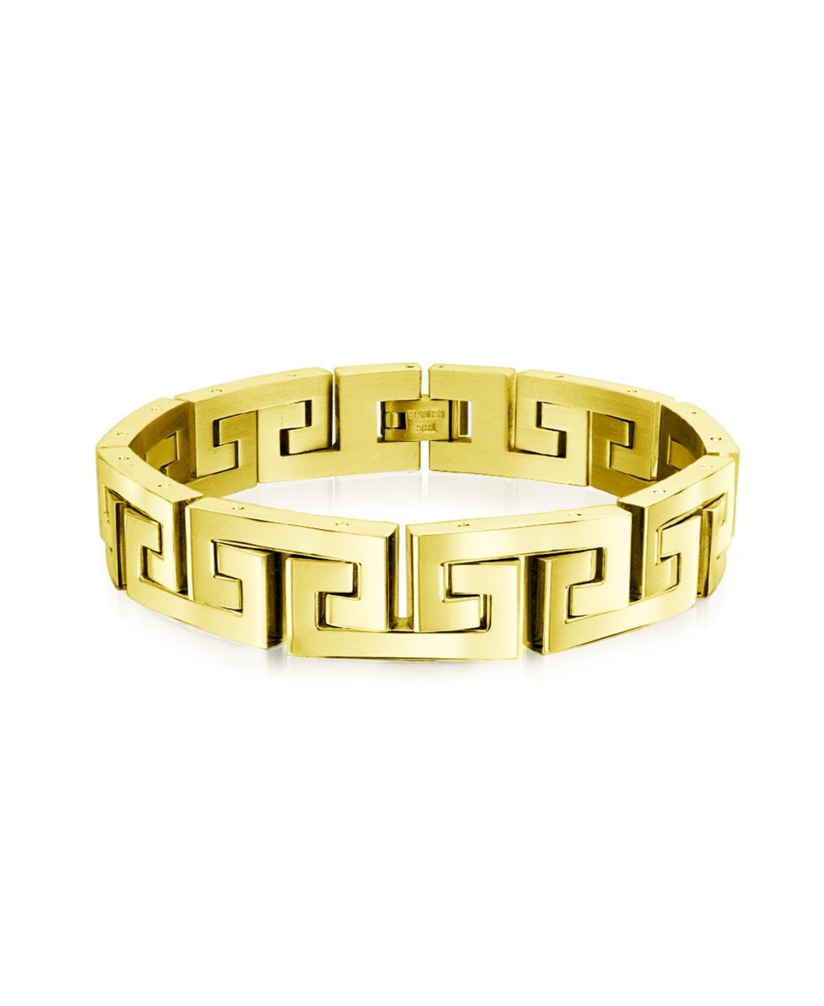 Bling Jewelry Masculine Geometric Chain Link Bracelet Men Black Gold Silver Tone 8.5-9