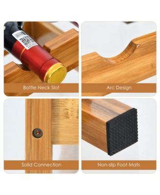 Bamboo 12-Bottle 2-Tier Wine Rack