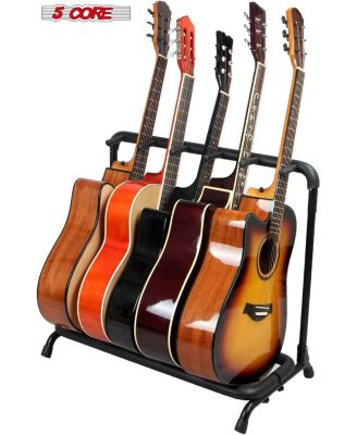 Guitar Rack Stand Heavy Duty 5 Guitars Holder Universal Multi Storage for Band Stage Acoustic Electric and Bass Soporte Para Guitarra- GRack 5N1 OVAL